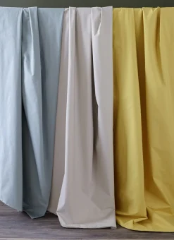 HOUSSE DE COUETTE UNIE EN PERCALE DE COTON MOUTARDE