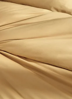 HOUSSE DE COUETTE UNIE EN PERCALE DE COTON MAIS