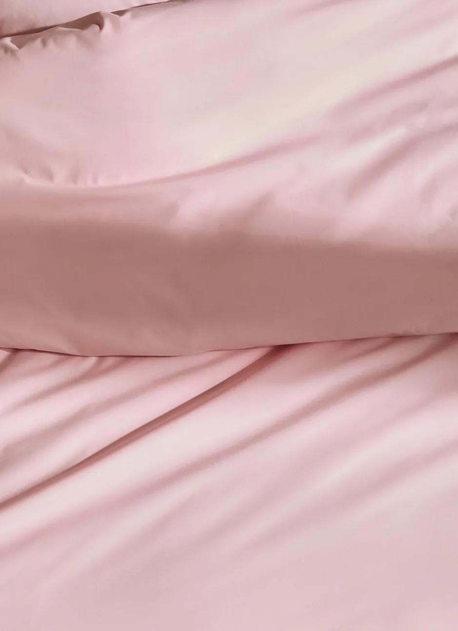 HOUSSE DE COUETTE UNIE EN PERCALE DE COTON PETALE