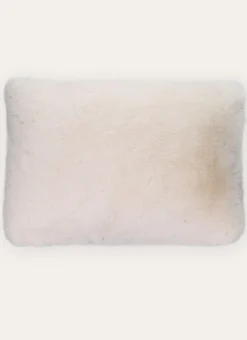 HOUSSE DE COUSSIN EFFET FOURRURE BLANC CASSE