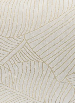 HOUSSE DE COUSSIN JACQUARD MOTIF FEUILLES ÉCRU