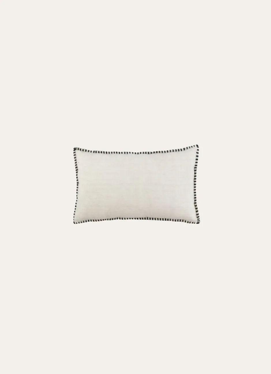 HOUSSE DE COUSSIN RECTANGULAIRE EN LIN BEIGE