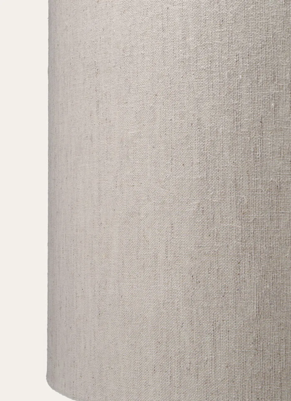 LAMPADAIRE PIED EN BOIS TRAVAILLÉ BOIS BEIGE/ IVOIRE