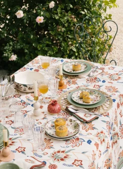 LOT DE 2 SERVIETTES DE TABLE EN COTON FLAMMÉ ECRU