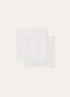 LOT DE 2 SERVIETTES DE TABLE JACQUARD À MOTIFS ÉCRU