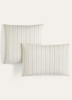 LOT DE 2 TAIES D'OREILLER EUTERPE ECRU IVOIRE