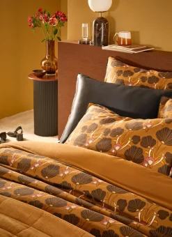 LOT DE 2 TAIES D’OREILLER EN SATIN DE COTON ALVAR OCRE