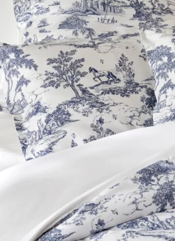 LOT DE 2 TAIES D'OREILLER EN SATIN DE COTON MOTIF ARDOISE