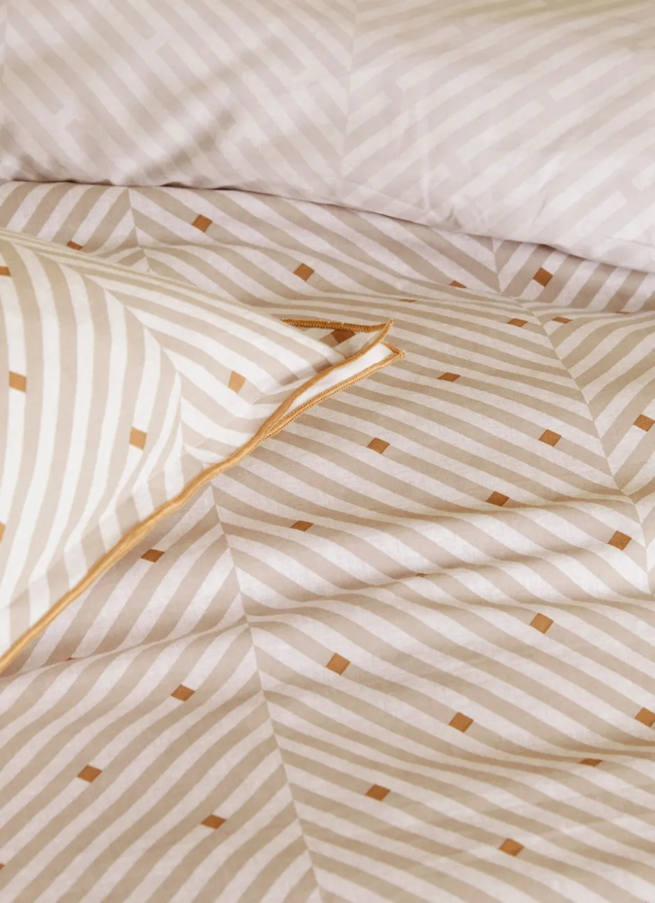 LOT DE 2 TAIES D’OREILLER EN PERCALE DE COTON ANDO GREGE