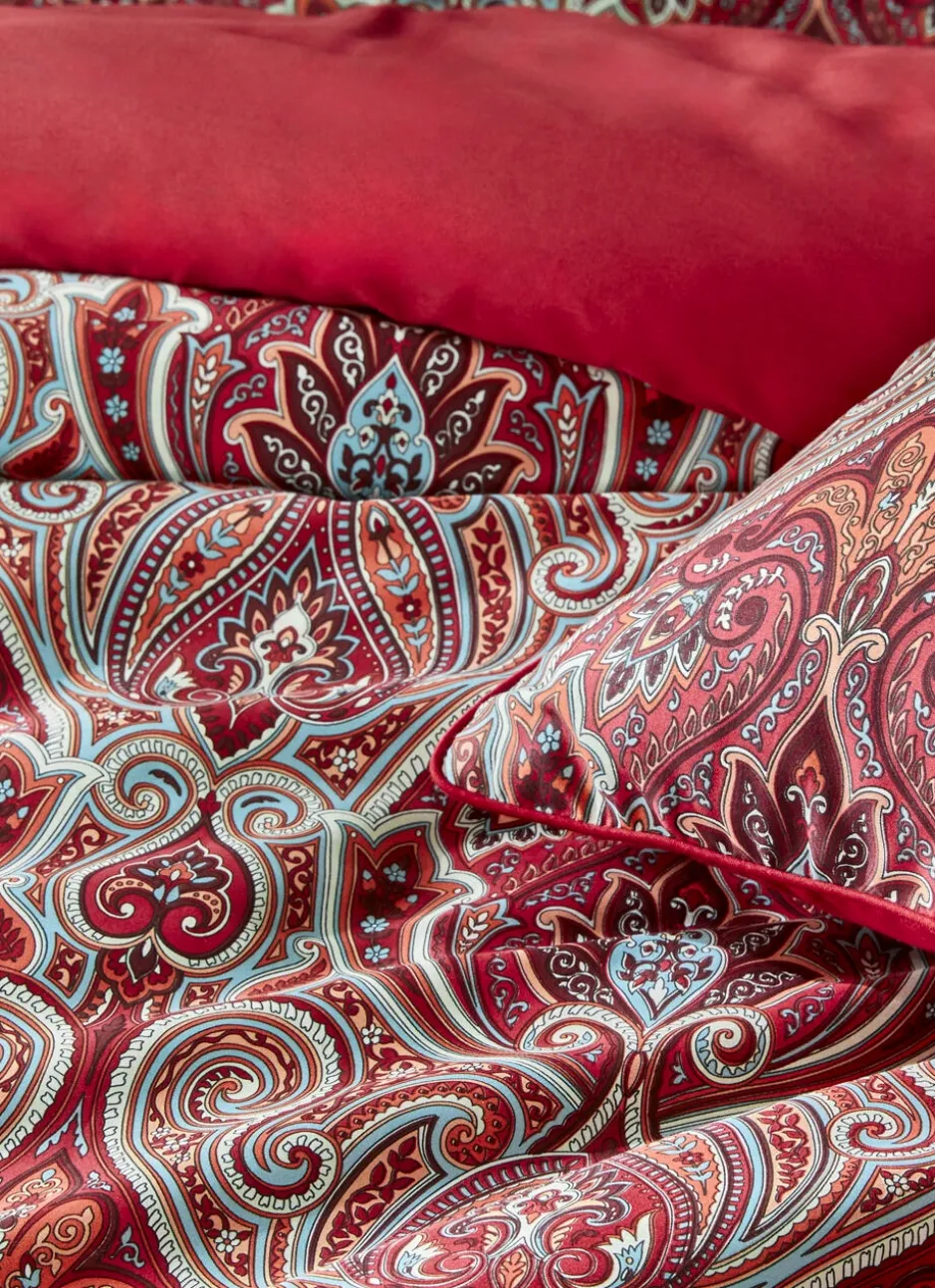 LOT DE 2 TAIES D’OREILLER EN SATIN SUBLIME ROUGE