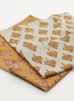 LOT DE 2 TORCHONS EN COTON IMPRIMÉ MOTIF VÉGÉTAL MULTICOLORE