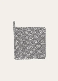 MANIQUE DE CUISINE À MOTIFS GÉOMÉTRIQUES GRIS