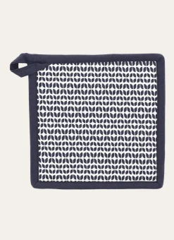 MANIQUE DE CUISINE EN COTON IMPRIMÉ MINI MOTIFS MARINE