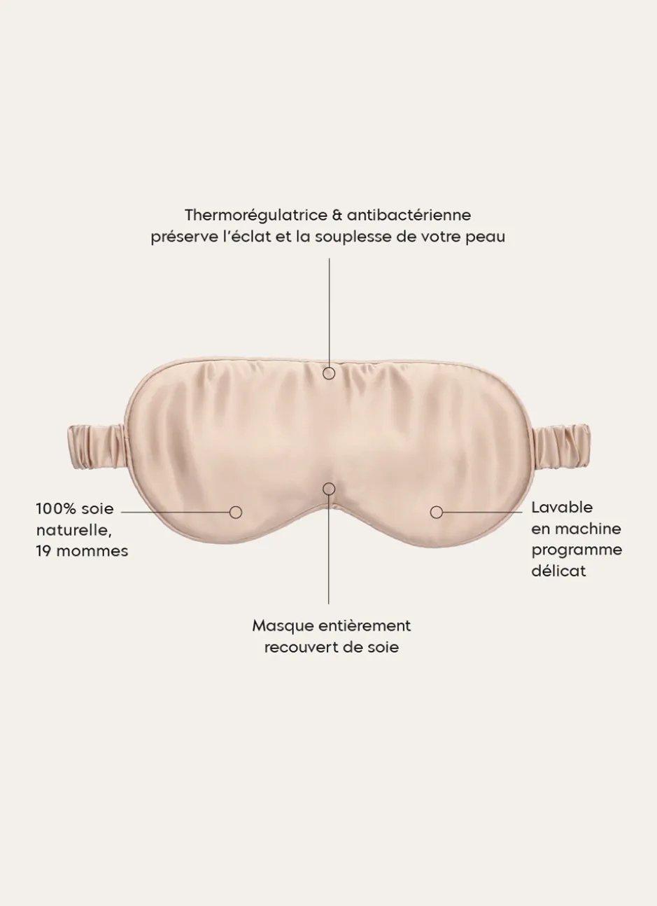 MASQUE DE NUIT PURE SOIE DE MÛRIER NUDE