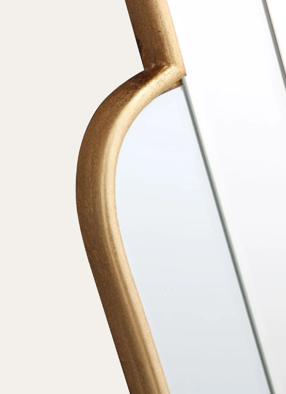 MIROIR ART DÉCO DORÉ