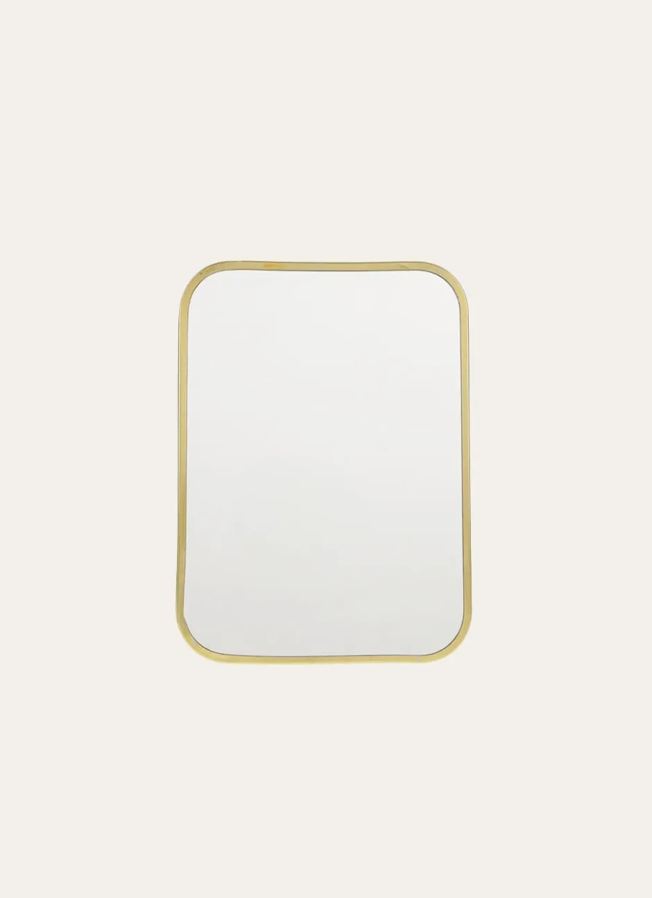 MIROIR RECTANGULAIRE À POSER EN LAITON DORE