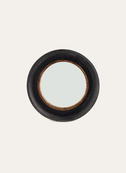 MIROIR ROND GRAND MODÈLE NOIR/DORÉ