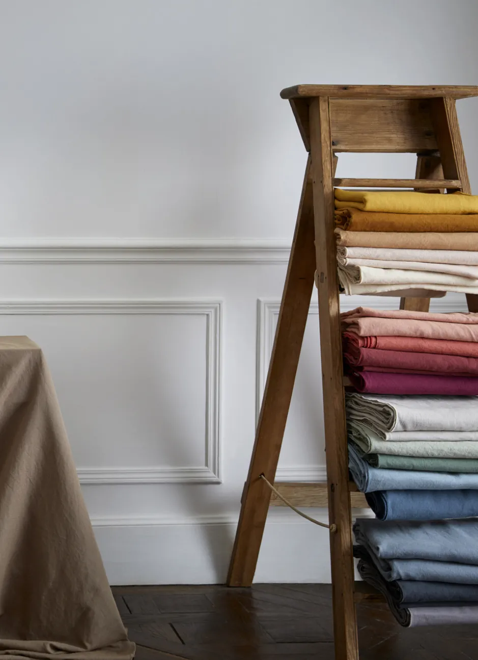 NAPPE COTON ET LIN FINITION BOURDON GRAND FORMAT LICHEN