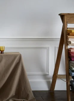NAPPE COTON LIN FINITION BOURDON BRIQUE