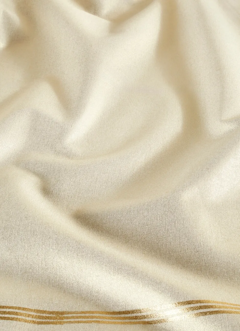 NAPPE EN COTON PAILLETÉ OR