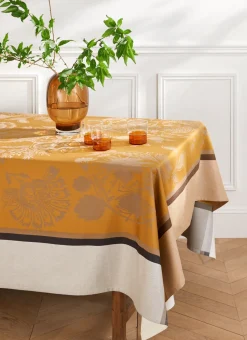 NAPPE EN JACQUARD DE COTON INTZ MULTICOLORE/JAUNE