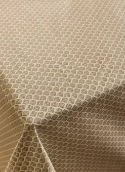 NAPPE ENDUITE EN COTON GALM ÉCRU / GENÉVRIER