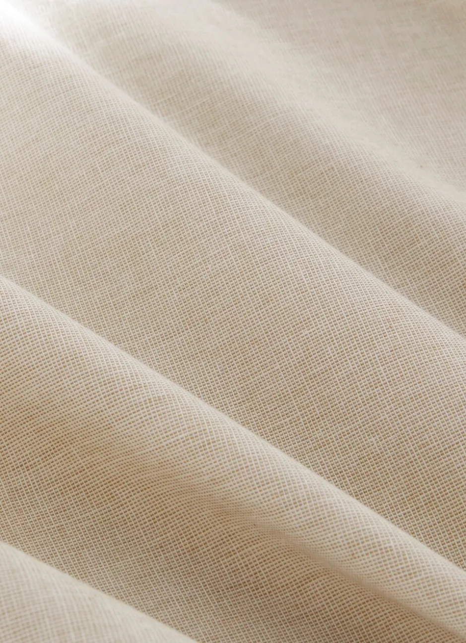 NAPPE ENDUITE EN COTON TEXTURÉ BEIGE