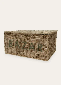 PANIER AVEC INSCRIPTION BAZAR NATUREL