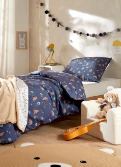 PARURE DE LIT ENFANT OURS BLEU