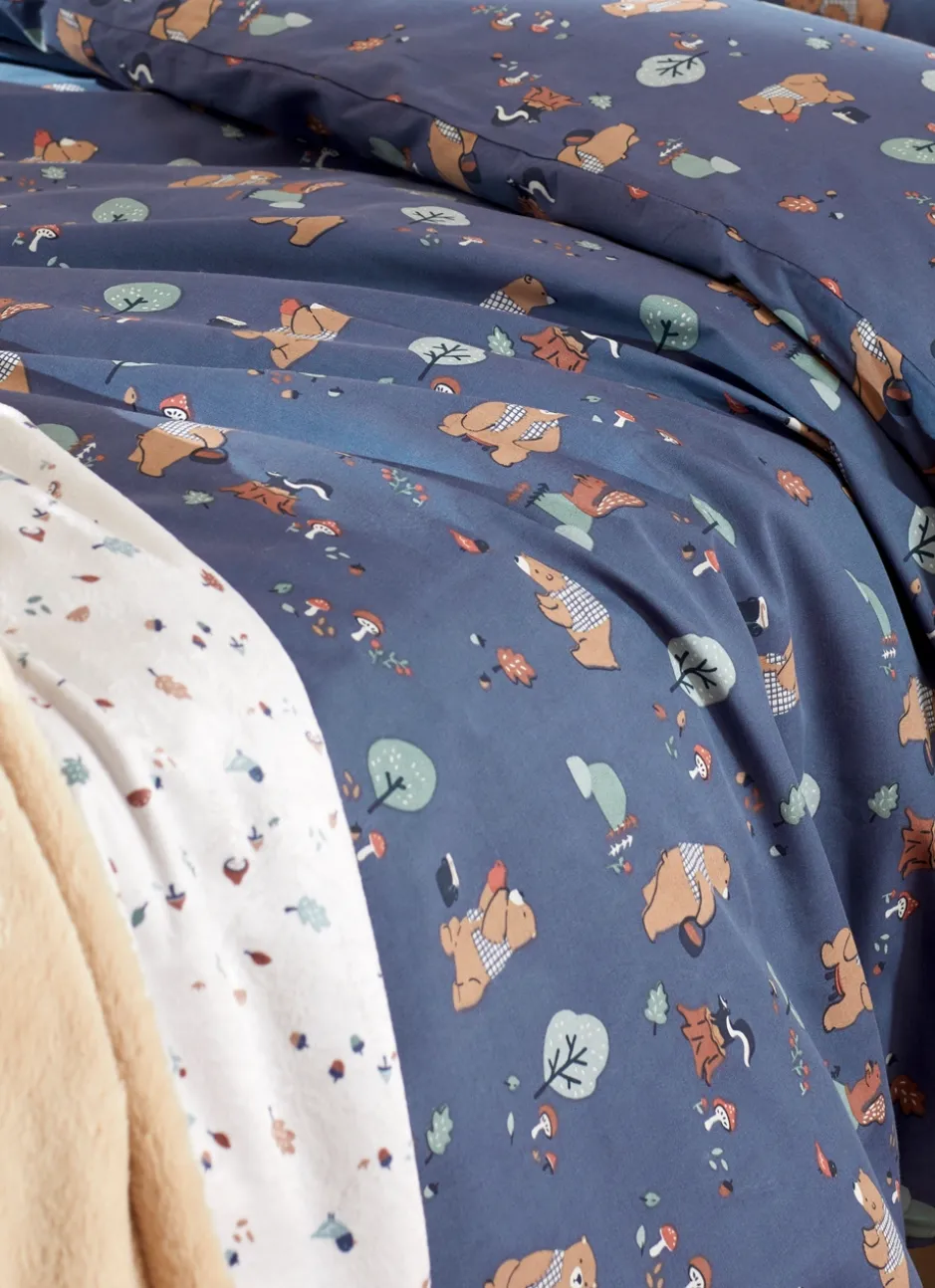 PARURE DE LIT ENFANT OURS BLEU
