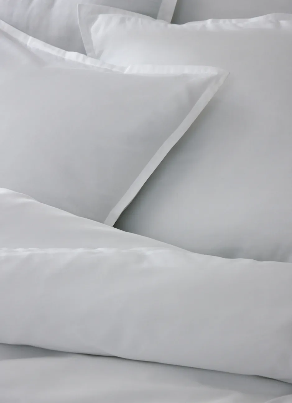 PARURE HOUSSE ET 2 TAIES EN SATIN DE COTON ARPEGE BLANC