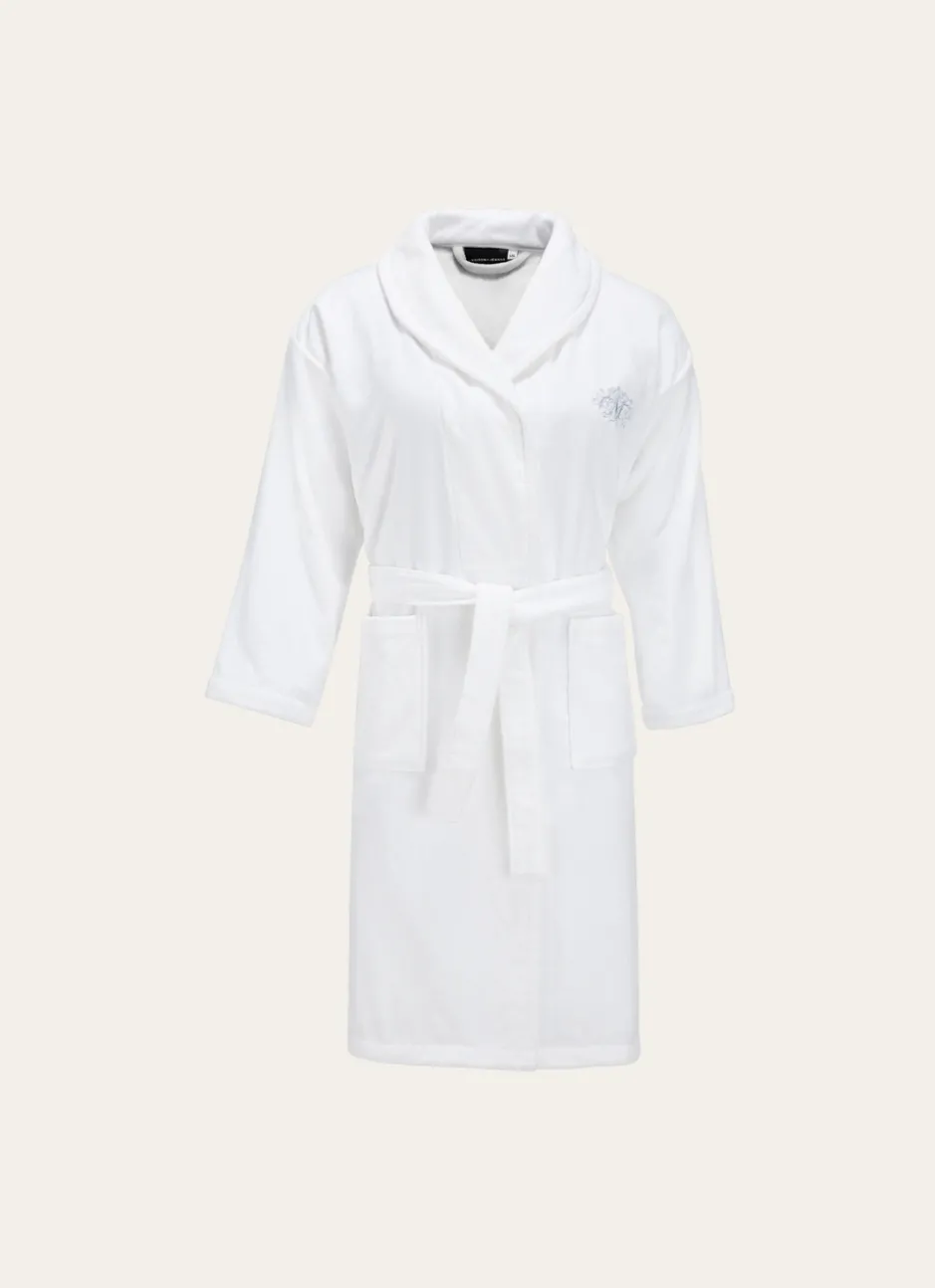 PEIGNOIR DE BAIN BRODÉ EN ÉPONGE 400GR BLANC