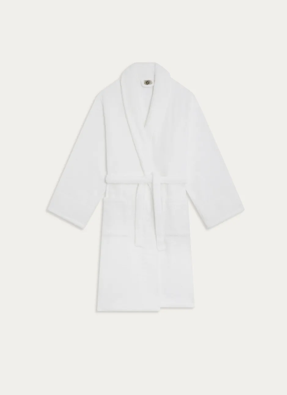 PEIGNOIR DE BAIN UNI EN ÉPONGE 450GR BLANC