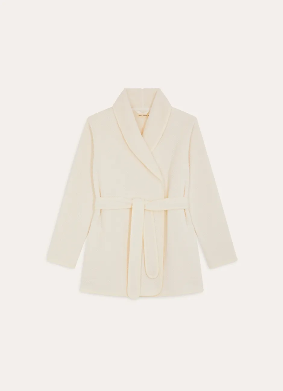 PEIGNOIR DOUBLE POLAIRE CAFFY ECRU