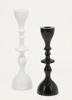 PETIT BOUGEOIR EN ALUMINIUM FINITION LAQUÉE Noir