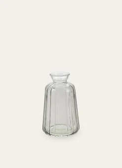 PETIT SOLIFLORE EN VERRE STRIÉ COLORÉ TRANSPARENT
