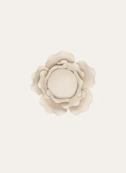 PHOTOPHORE FLEUR POUR BOUGIE BLANC MAT