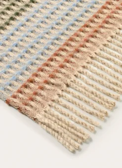 PLAID À CARREAUX EN TISSAGE GAUFRÉ MULTICOLORE