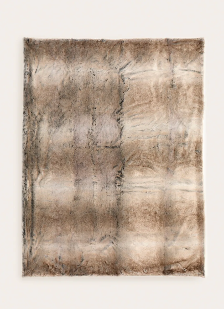 PLAID DOUX EN FAUSSE FOURRURE BRUN