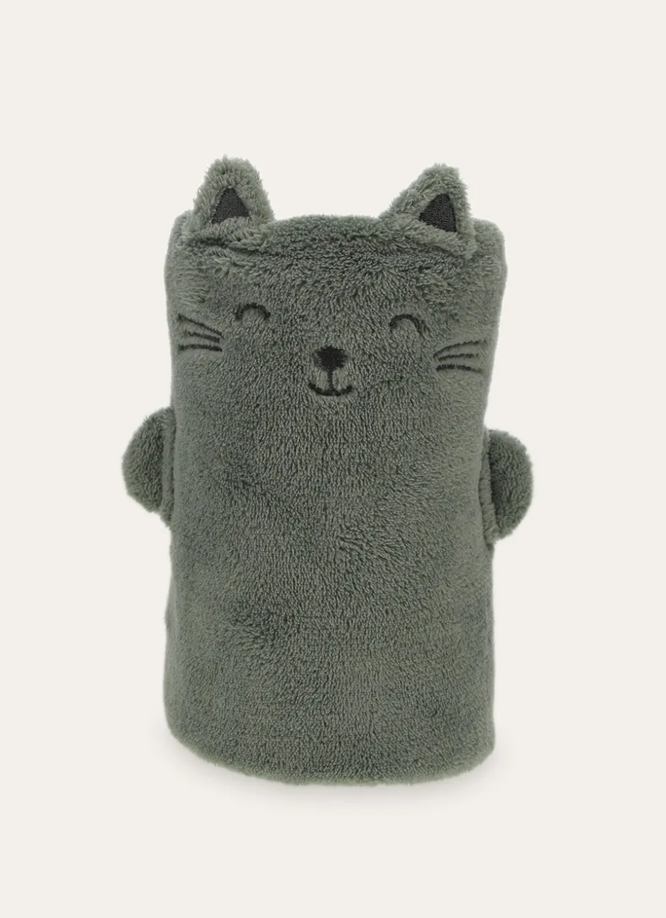 PLAID ENFANT CHAT vert