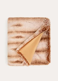 PLAID FAUSSE FOURRURE GRIZZLY BRUN
