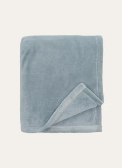 PLAID POLAIRE UNI DOUX BLEU DOUX