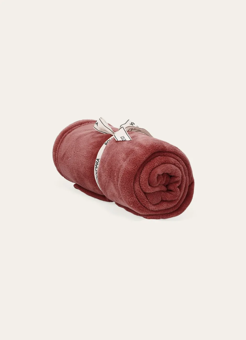 PLAID POLAIRE UNI DOUX VIEUX ROSE