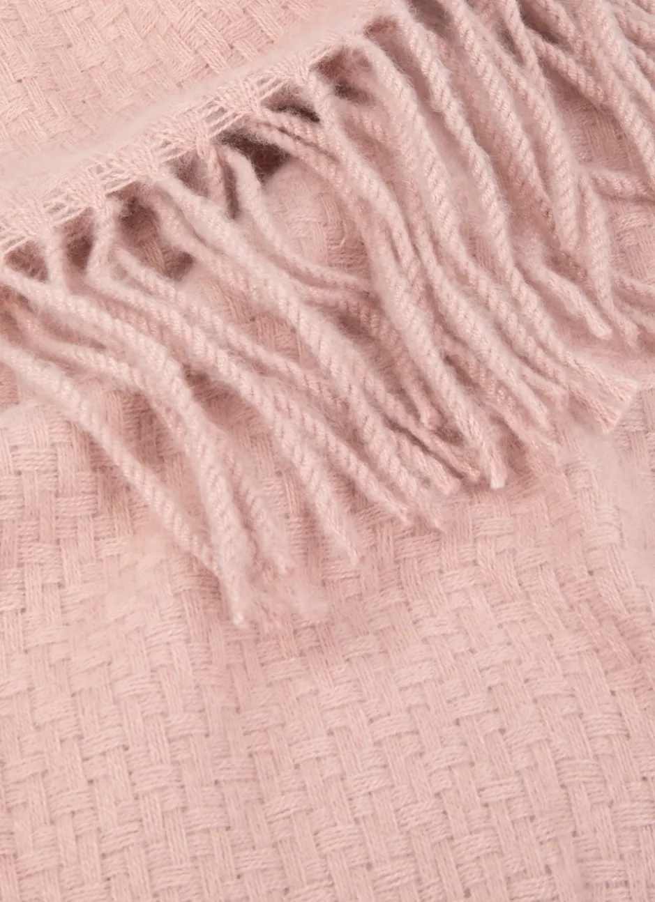 PLAID TISSÉ UNI RIVAGE ROSE