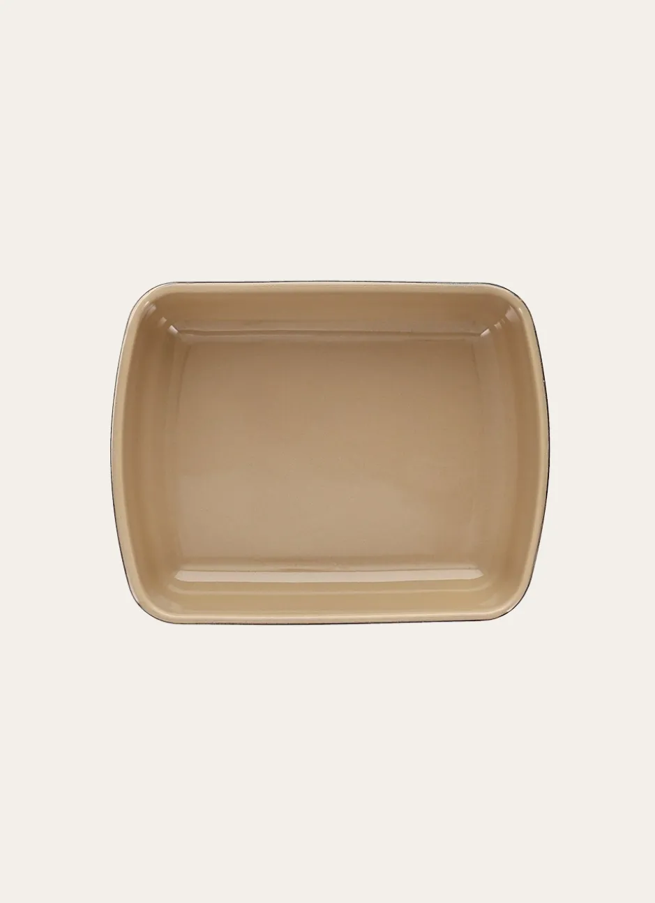 PLAT À FOUR BICOLORE EN CÉRAMIQUE GRAND FORMAT OSIER