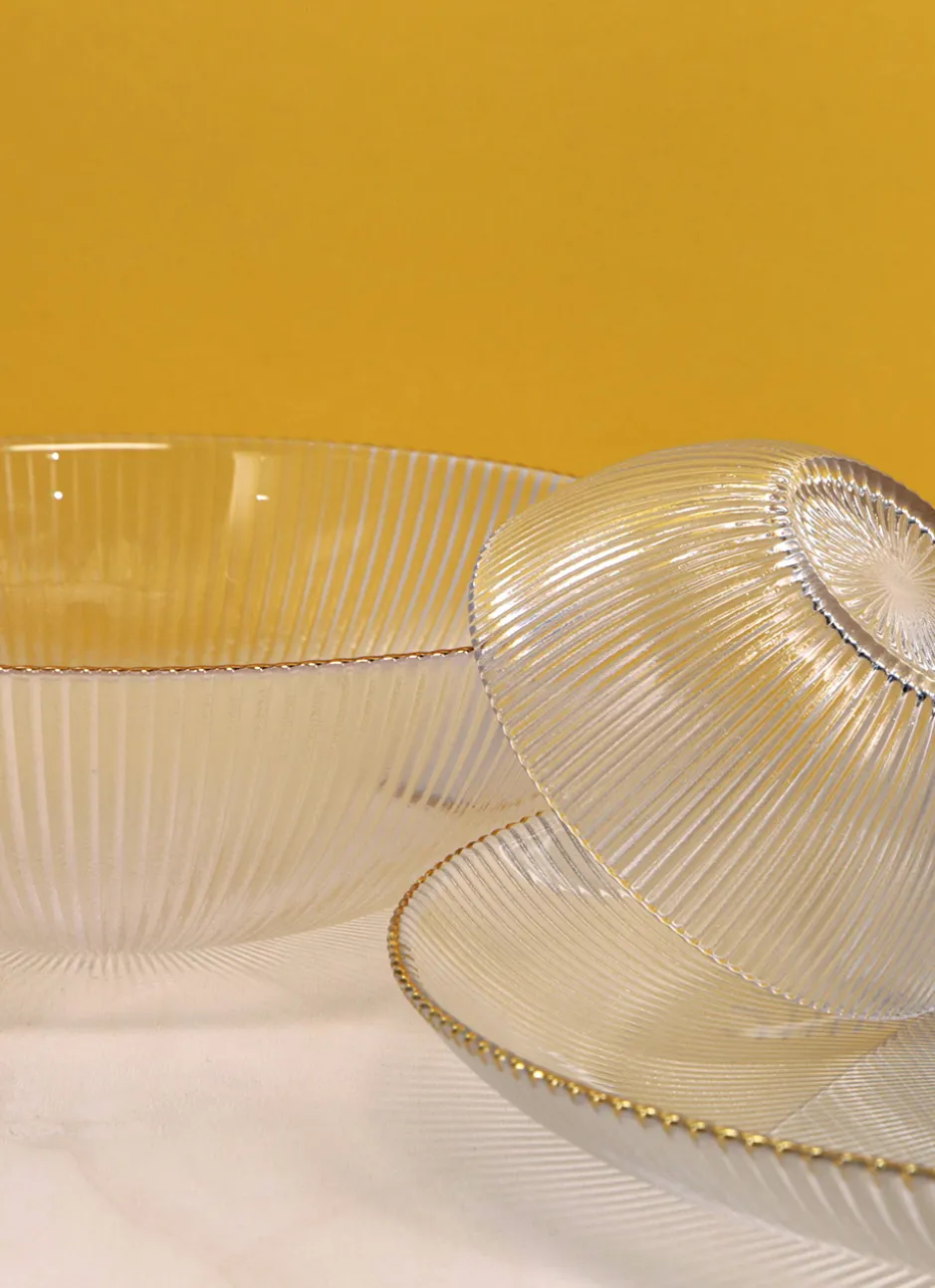 PLAT DE PRESENTATION EN VERRE ÉCLATANT TRANSPARENT