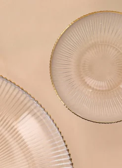 PLAT DE PRESENTATION EN VERRE ÉCLATANT TRANSPARENT
