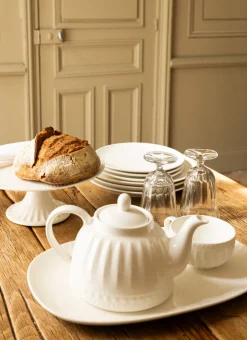 PLAT OVALE EN PORCELAINE BLANC