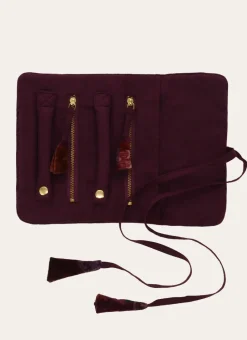 POCHETTE À BIJOUX EN VELOURS SOLAL VIOLET