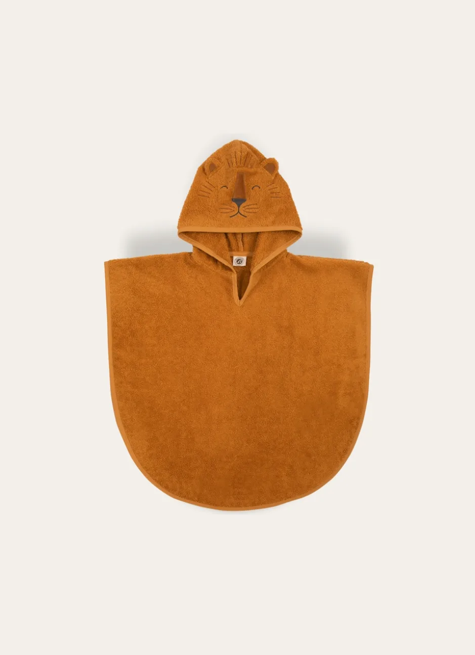 PONCHO COTON ÉPONGE TÊTE DE LION OREILLES 360GR OCRE